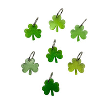 Perfectly Imperfect Shamrock EMF Protection Keychain showing multiple color variations infused with 240+ resonant frequency technology