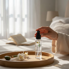 Restore Miracle Mist Plus hydrating face mist used in daily skincare routine on tray